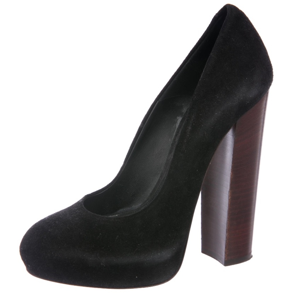 B Brian Atwood Suede Platform Pumps - Picture 1 of 5